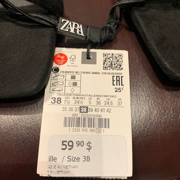 NWT Zara Block Heel Strappy Sandals - Picture 16 of 16